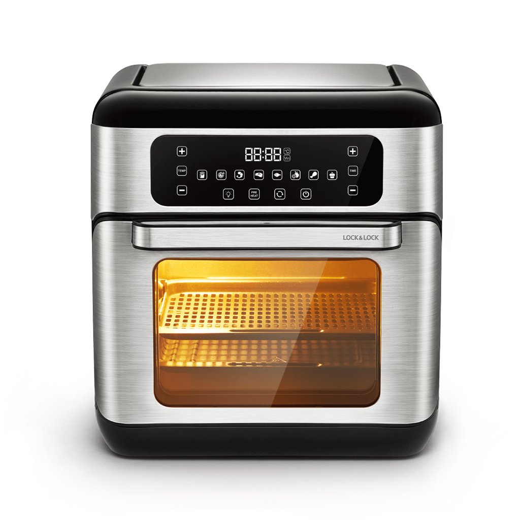 [Áp voucher giảm thêm 300k] Lò Nướng Chân Không Điện Tử LocknLock Digital Air Fryer Oven 10L - Màu Đen - EJF291BLK, , large image number 2